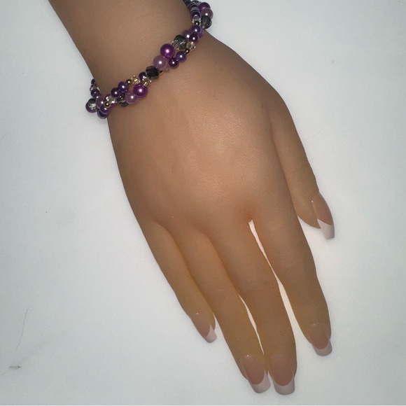 Purple Haze Twisted Beaded Bracelet - Picture 2 of 6